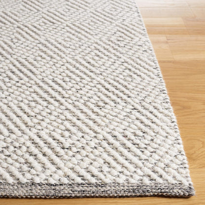 SAFAVIEH Natura Wool Area Rug 8'x10', Ivory & Light Grey NAT503A