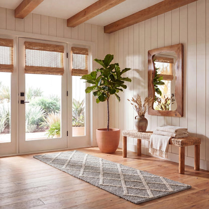 SAFAVIEH Natura Area Rug 4x6, Wool Knotted Ivory & Ivory NAT310A