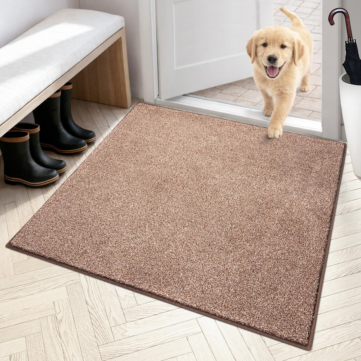 PURRUGS Dirt Trapping Indoor Door Mat, 31.5" x 47", Charcoal