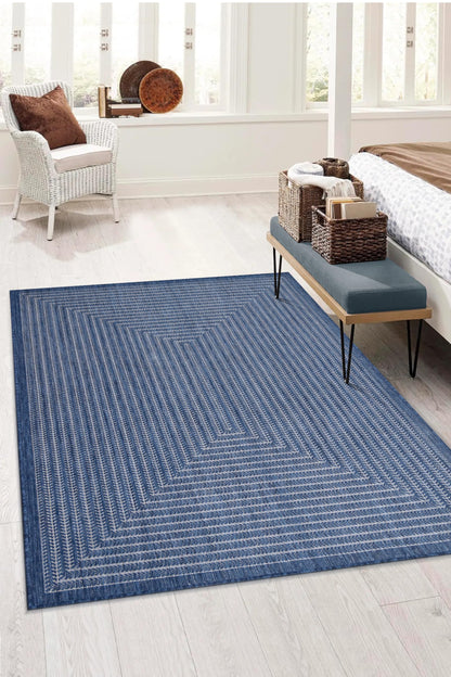 Adiva Rugs Outdoor Indoor Area Rug, Weather Resistant, Easy to Clean, Stain Resistant Floor Mat for Dining Room, Backyard, Deck, Patio (Wooden, 9' x 12')
