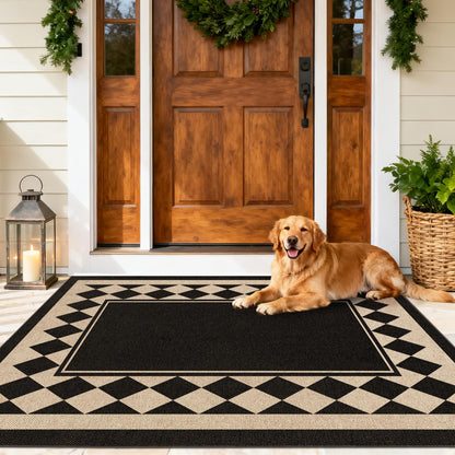 Washable 8x10 Modern Rainbow Easy Jute Indoor Outdoor Rug for Living Room