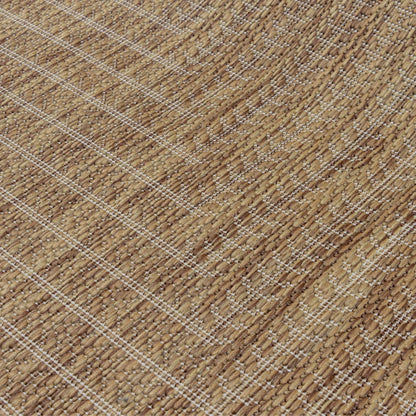 Adiva Rugs Outdoor Indoor Area Rug, Weather Resistant, Easy to Clean, Stain Resistant Floor Mat for Dining Room, Backyard, Deck, Patio (Wooden, 9' x 12')
