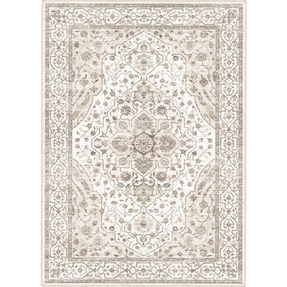 5'x7' Washable Area Rug for Living Room Natural Berber Rug Bedroom Non-Slip Rugs No Shed Faux Jute-Look Area Rugs Non-Skid Washable Area Rug (Camel, 5X7)