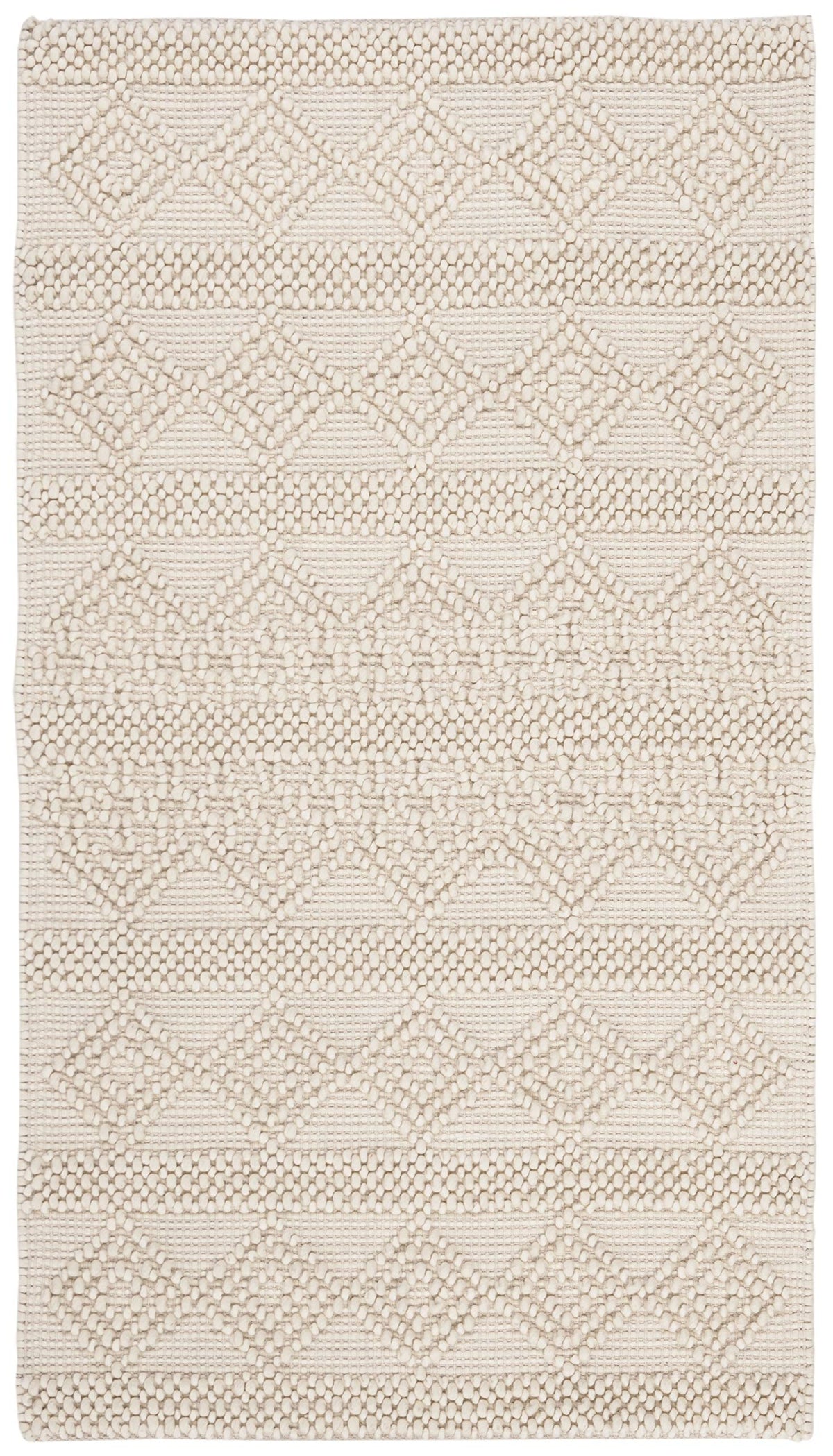 SAFAVIEH Natura Wool Area Rug 3'x5', Soft Plush Boho Grey & Ivory NAT102A