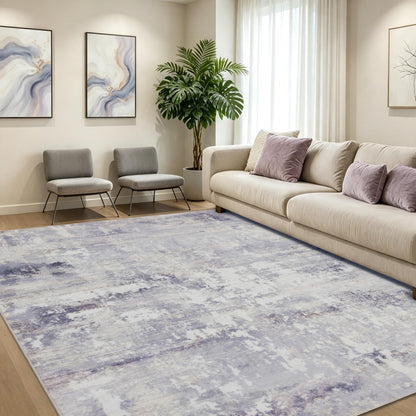 RCTJHOME 9x12 Brown Vintage Oriental Washable Area Rug Non-Slip Soft Carpet
