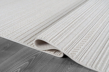 Luul Home Micro Loop Indoor Rug White 9x12 Boho Geometric Neutral Area Rugs for Living Room Soft Luxury Modern Low and High Pile Durable Stain Resistant Non-Shedding Indoor Area Carpet 9 x 12