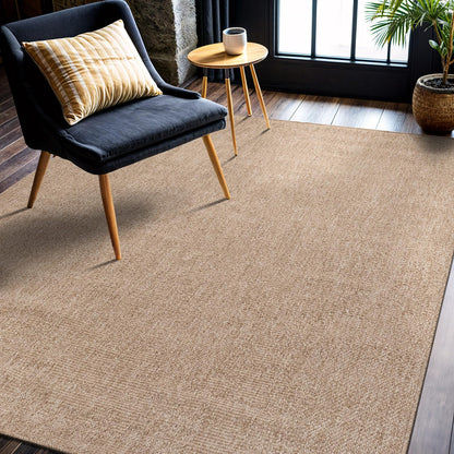 CAMILSON Easy Jute Rug 10x14, Indoor Outdoor Natural Color Fiber Area Rugs for Living Room Patio and Kitchen Rug, Sisal Boho Woven Design, Easy-Cleaning, Washable Outside Carpet Alfombras (10 x 14)