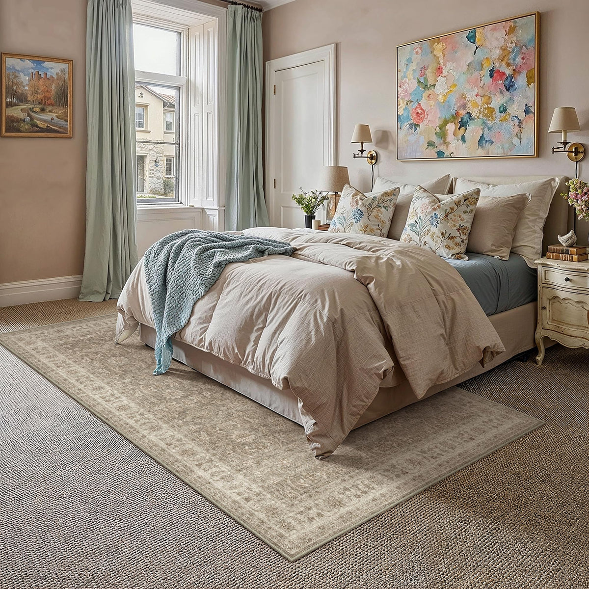 HUGEAR 8x10 Neutral Beige Large Area Rug