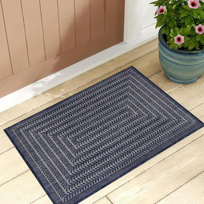 Adiva Rugs Outdoor Indoor Area Rug, Weather Resistant, Easy to Clean, Stain Resistant Floor Mat for Dining Room, Backyard, Deck, Patio (Wooden, 9' x 12')