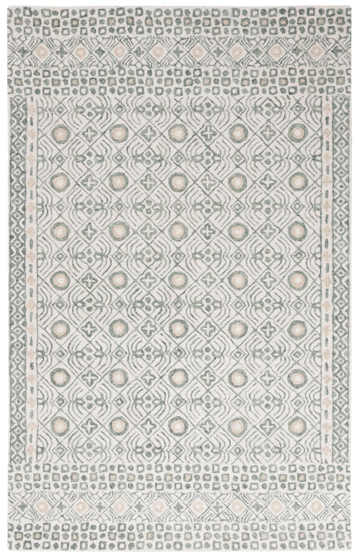 SAFAVIEH Micro-Loop Collection Accent Rug - 4' x 6', Charcoal & Ivory, Handmade Wool, Ideal for High Traffic Areas in Entryway, Living Room, Bedroom (MLP801H)