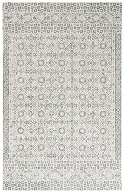SAFAVIEH Micro-Loop Collection Accent Rug - 4' x 6', Charcoal & Ivory, Handmade Wool, Ideal for High Traffic Areas in Entryway, Living Room, Bedroom (MLP801H)