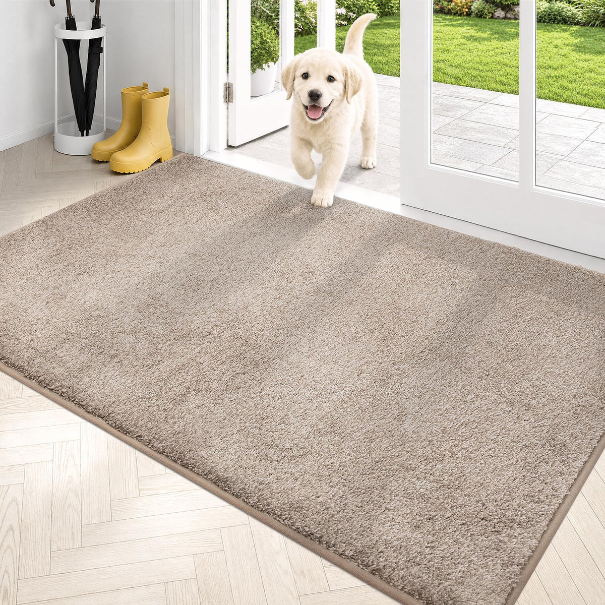 PURRUGS Dirt Trapping Indoor Door Mat, 31.5" x 47", Charcoal