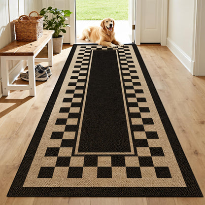 Washable 8x10 Modern Rainbow Easy Jute Indoor Outdoor Rug for Living Room