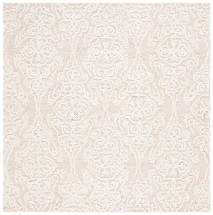 SAFAVIEH Blossom Collection Area Rug - 9' x 12', Beige & Ivory, Handmade Wool, Ideal for High Traffic Areas in Living Room, Bedroom (BLM112B)