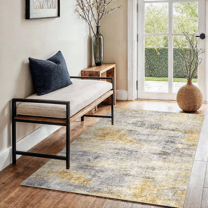 2'6"x8 Runner Rug Washable Moroccan: Non Slip Kitchen Long Floor Mat Gray