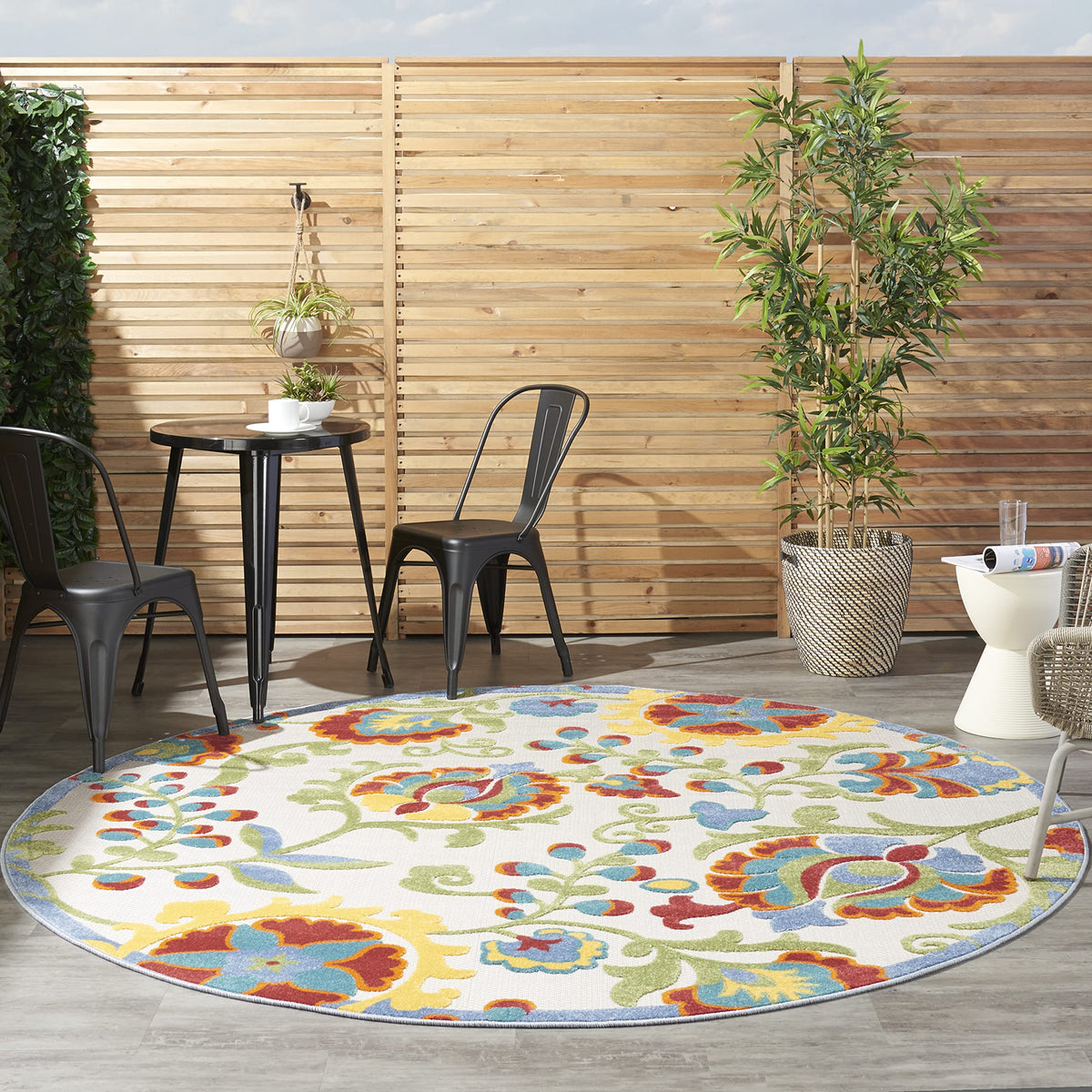 Nourison Home Aloha Natural Blue 2'3" x 10' Area Rug - Easy Clean, Non Shedding, Bed Room, Living Room, Dining Room, Kitchen (10' Runner)