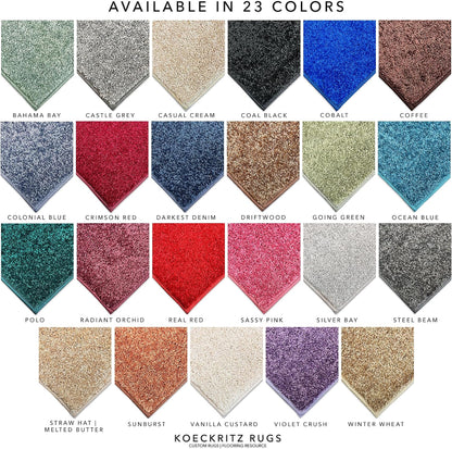 KOECKRITZ Dyersburg Indoor Area Rug – Soft Durable Polyester Carpet, Custom Cut-to-Size, Medium Pile, Stain & Fade Resistant, Living Room Bedroom Office Rug