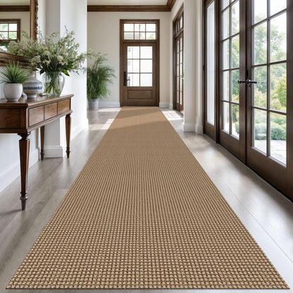KOZYFLY Extra Long Runners for Hallways 3x20 ft Washable Kitchen Runner Non Slip Rubber Backed Hallway Rug Cotton Entryway Runner Rug Floor Carpet for Indoor Hall, Kitchen, Stair, Black/Dark Grey