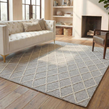 SAFAVIEH Natura Area Rug 4x6, Wool Knotted Ivory & Ivory NAT310A