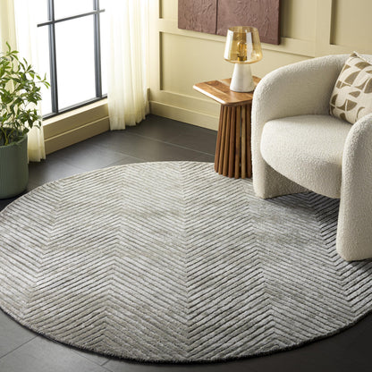 SAFAVIEH Area Rug 8x10 - Glamour Collection - Large - Modern Design, Navy, Handmade Wool Blend, Ideal for Living Room, Bedroom, Dining Space (GLM801N)