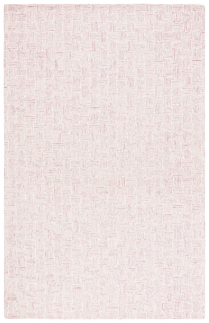 SAFAVIEH Micro-Loop Collection Area Rug - 5' Square, Light Grey & Ivory, Handmade Wool, Ideal for High Traffic Areas in Living Room, Bedroom (MLP537F)