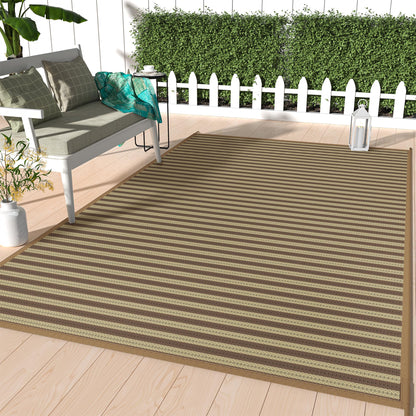 GENIMO Outdoor Rug, Waterproof Plastic Rugs for Patio, 5'x8' Cloud Grey