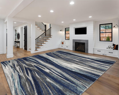 Keen Home Design Abstract Non-Shedding Area Rug, Soft Thick Pile, 10x14