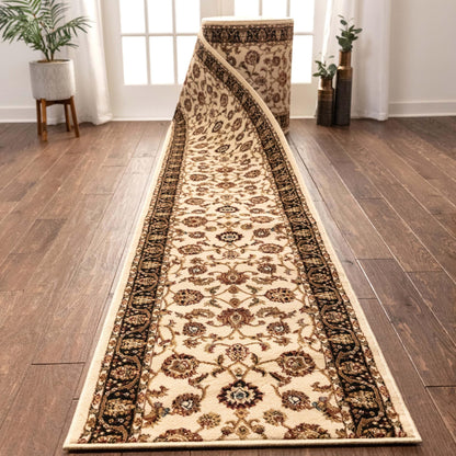 Well Woven Custom Size Hallway Stair Runner - Choose Your Length - Pyla Oriental Red Green 27 Inches Wide x 18 Feet Long Runner (27" x 18') Traditional Carpet
