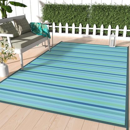 GENIMO Outdoor Rug, Waterproof Plastic Rugs for Patio, 5'x8' Cloud Grey