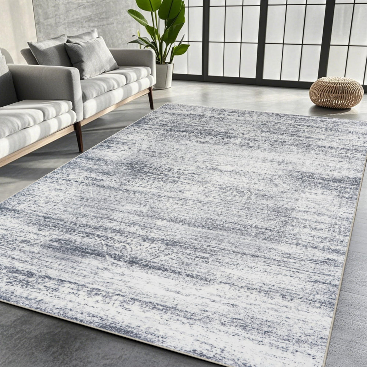 Washable Rugs 8x10 Area Rug for Living Room,Bedroom,Dining Room-Beige Green