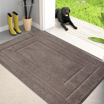 PURRUGS Dirt Trapping Door Mat Indoor Entrance, 20" x 31.5", Beige