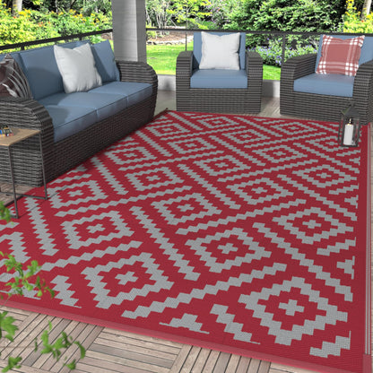 GENIMO Outdoor Rug, Waterproof Plastic Rugs for Patio, 5'x8' Cloud Grey