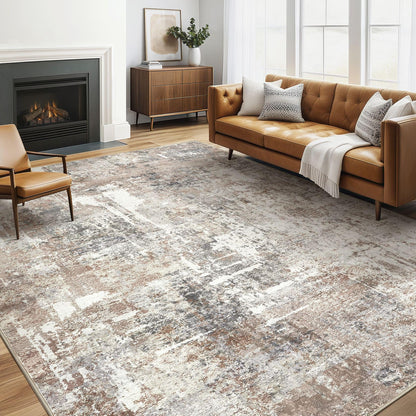 LOONGRUG 10x14 Area Rugs Washable Large Neutral Modern Living Room Rug