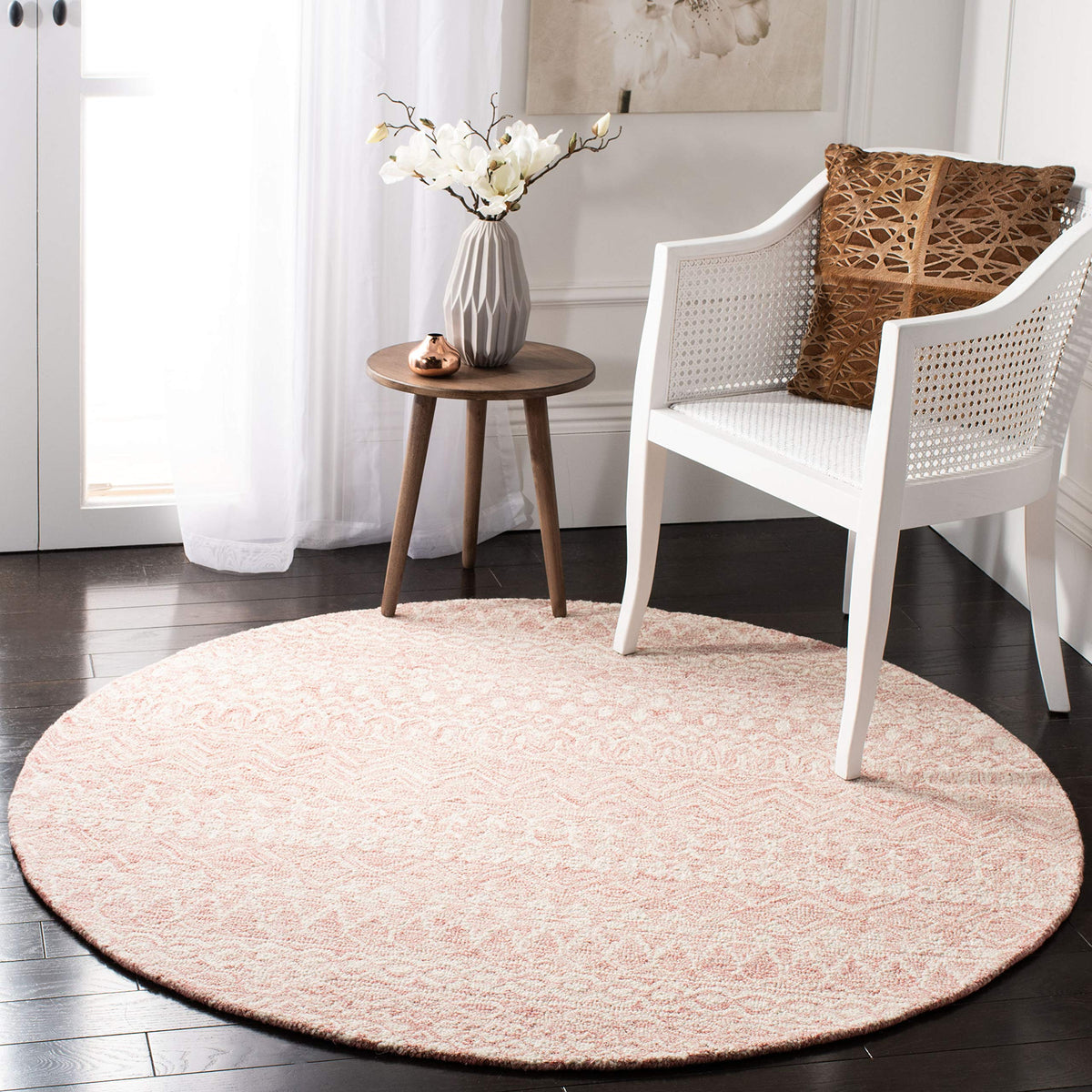 SAFAVIEH Micro-Loop Collection Accent Rug - 2'6" x 4', Blue & Ivory, Handmade Moroccan Boho Tribal Wool, Ideal for High Traffic Areas in Entryway, Living Room, Bedroom (MLP502M)