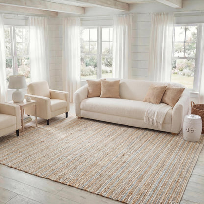 SAFAVIEH Natural Fiber Area Rug 8x10, Jute Knotted Large Natural NF447A