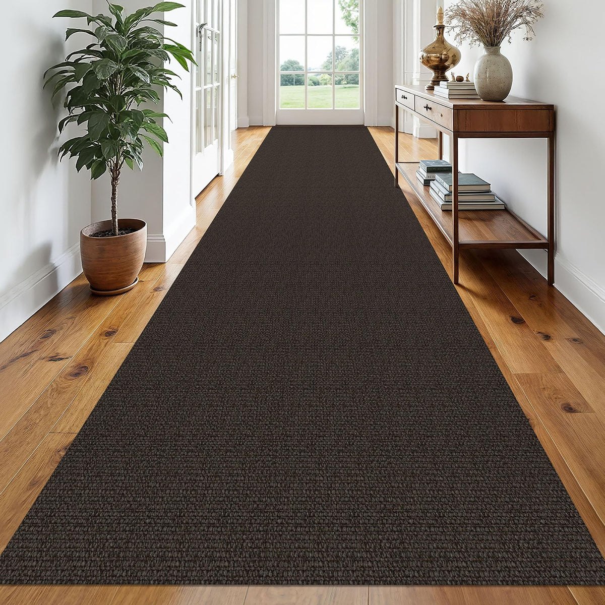 EARTHALL Washable Area Rug, Non Slip Entryway Rug, 4x6 Ft, Sand/Beige