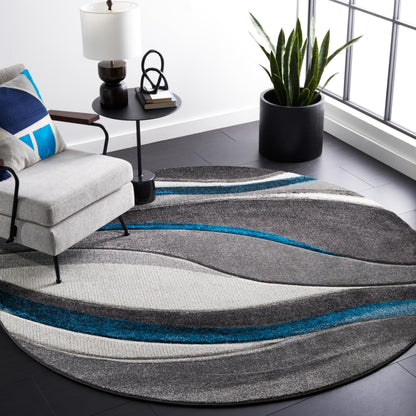SAFAVIEH Hollywood Area Rug 10'6"x14', Modern Grey & Blue HLW766F