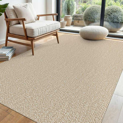 EARTHALL Washable Area Rug, Non Slip Entryway Rug, 4x6 Ft, Sand/Beige