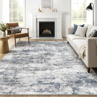 LOONGRUG 10x14 Area Rugs Washable Large Neutral Modern Living Room Rug