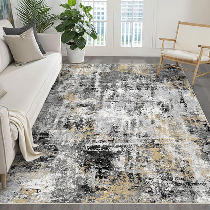 LOONGRUG 10x14 Area Rugs Washable Large Neutral Modern Living Room Rug