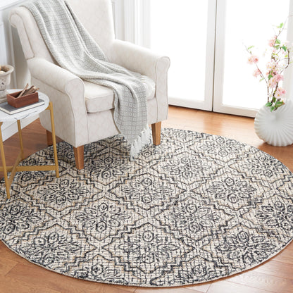 SAFAVIEH Abstract Collection Area Rug - 6' x 9', Blue & Grey, Handmade Wool, Ideal for High Traffic Areas in Living Room, Bedroom (ABT201A)