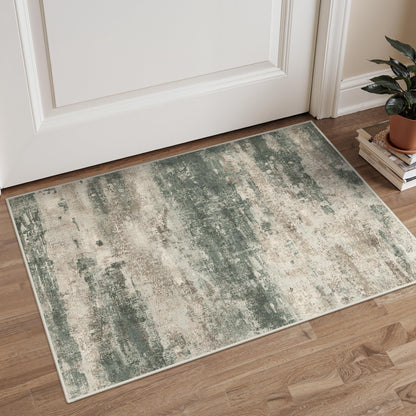 GENIMO 9x12 Area Rug Washable Non Slip for Living Room, Navy Blue Gray