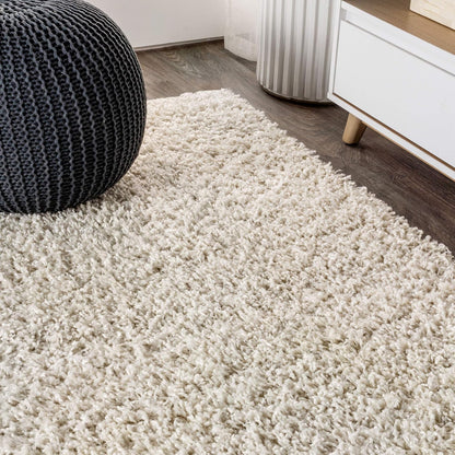 JONATHAN Y Mercer Shag Plush Cream Runner Rug, 2x8, Contemporary, Modern, Easy-Cleaning for Living Room, Bedroom, Kitchen, Pet Friendly, Non-Shedding (MCR106D-28)