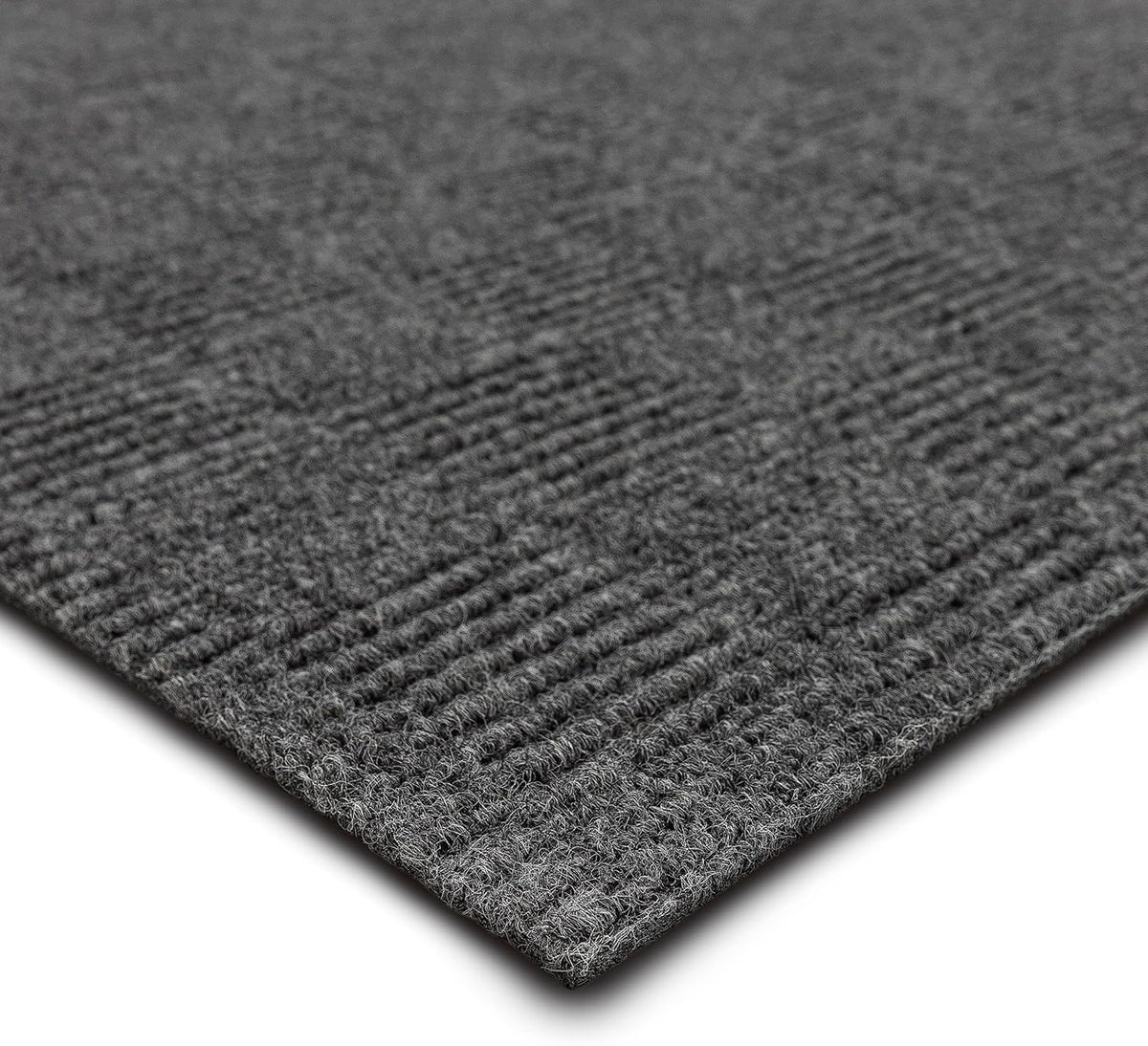 Mohawk Home 24" x 24" Indoor/Outdoor 0.25" Pile Height, Peel and Stick Carpet Tile, Grey Polyester, (15 Tiles) (60 sqft/Box)
