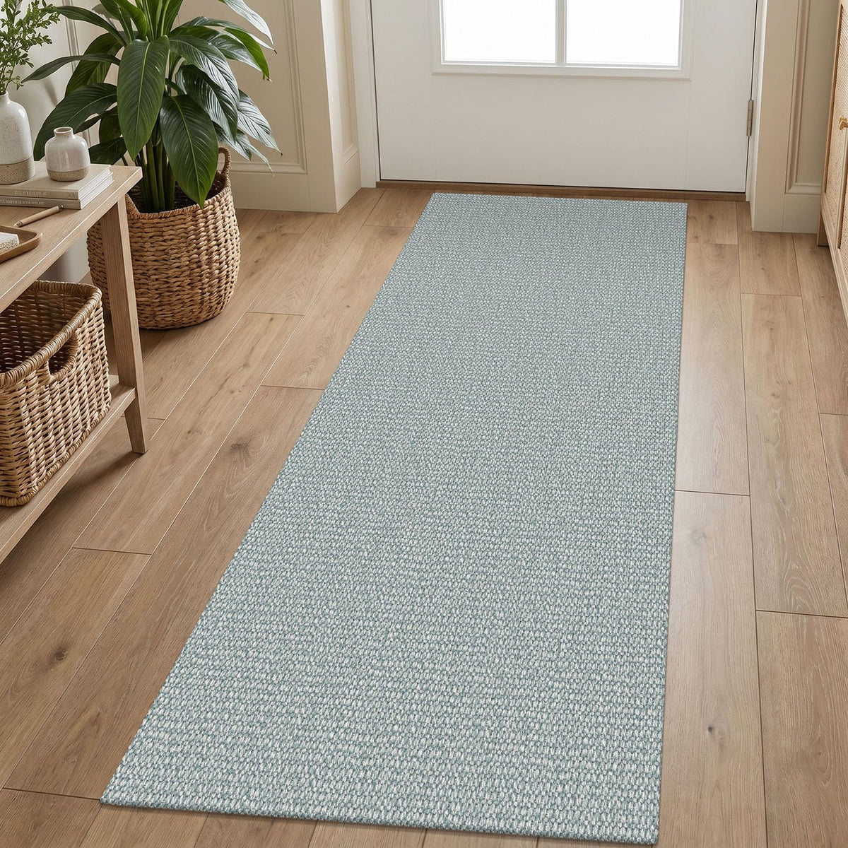 EARTHALL Washable Area Rug, Non Slip Entryway Rug, 4x6 Ft, Sand/Beige