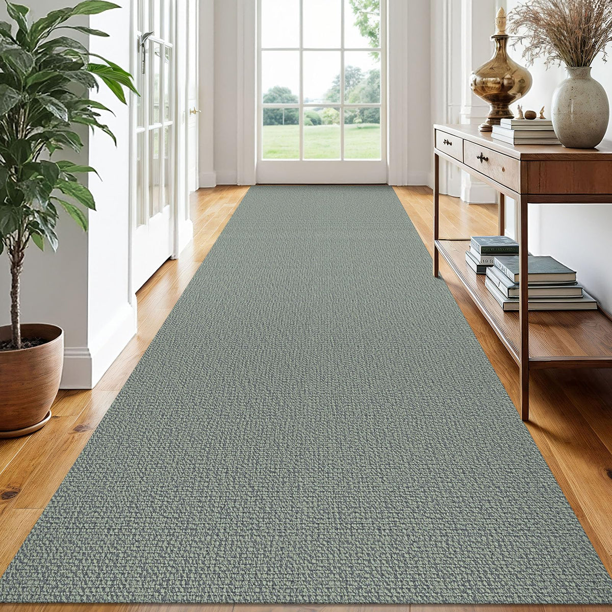 EARTHALL Washable Area Rug, Non Slip Entryway Rug, 4x6 Ft, Sand/Beige