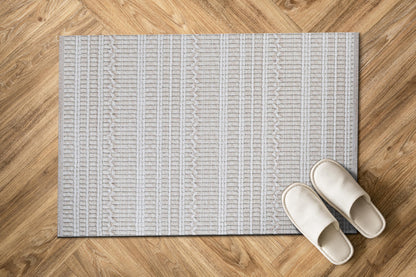 Luul Home Modern Micro Loop Indoor Area Rugs for Living Room Bedroom Kitchen Geometric Trellis White 8x10 Luxury Durable Low and High Pile Non-Shedding Stain Resistant Soft Area Carpet 8 x 10
