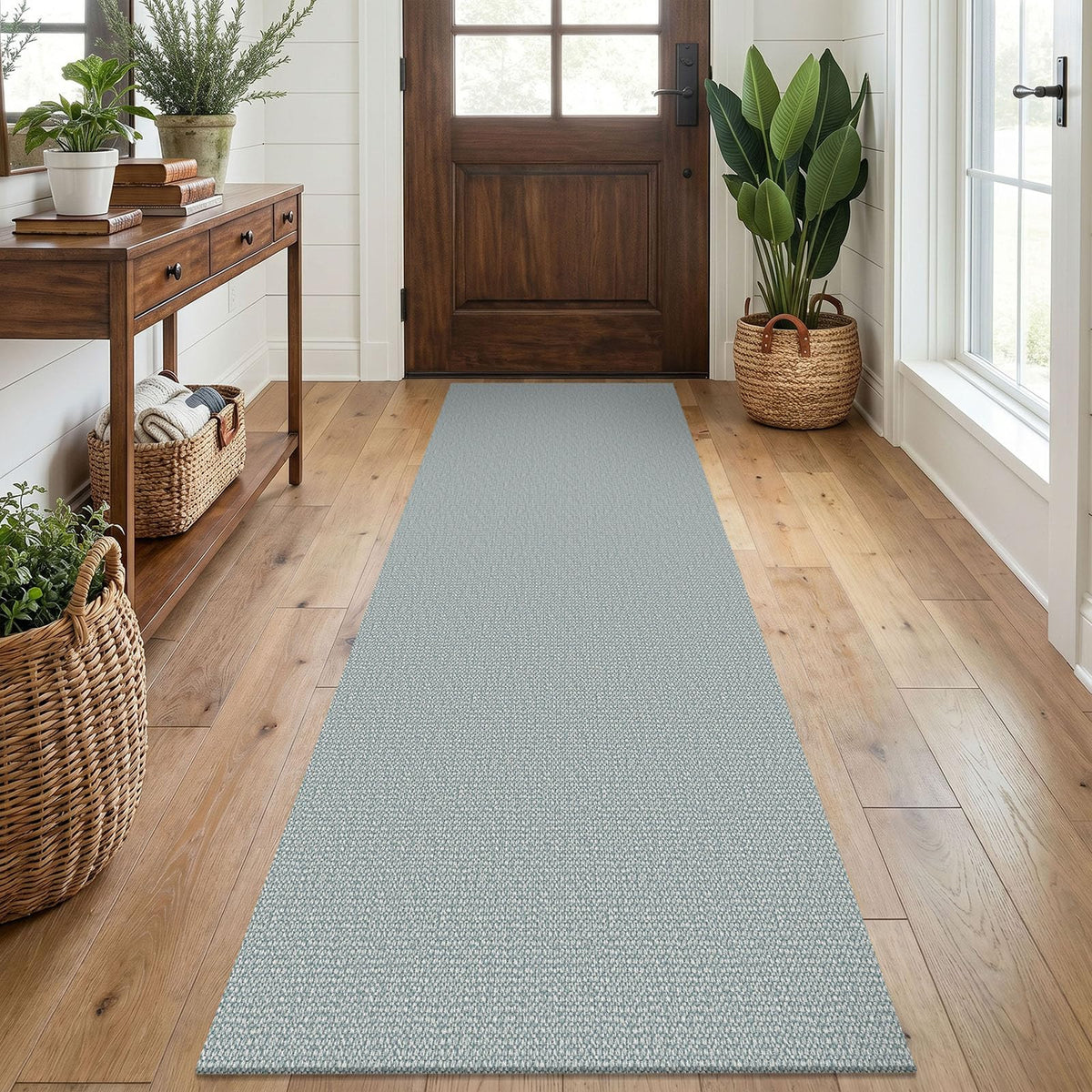 EARTHALL Washable Area Rug, Non Slip Entryway Rug, 4x6 Ft, Sand/Beige