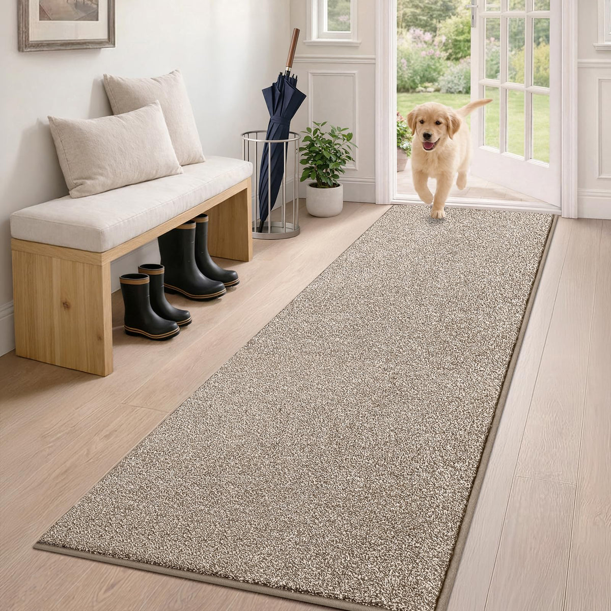 PURRUGS Dirt Trapping Indoor Door Mat, 31.5" x 47", Charcoal