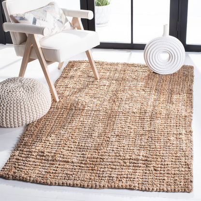SAFAVIEH Natural Fiber Area Rug 8x10, Jute Knotted Large Natural NF447A